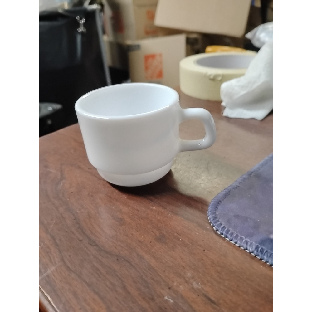 ARCOPAL France Restaurant Ware Stackable WhiteGlass Coffee Espresso‎ Mug